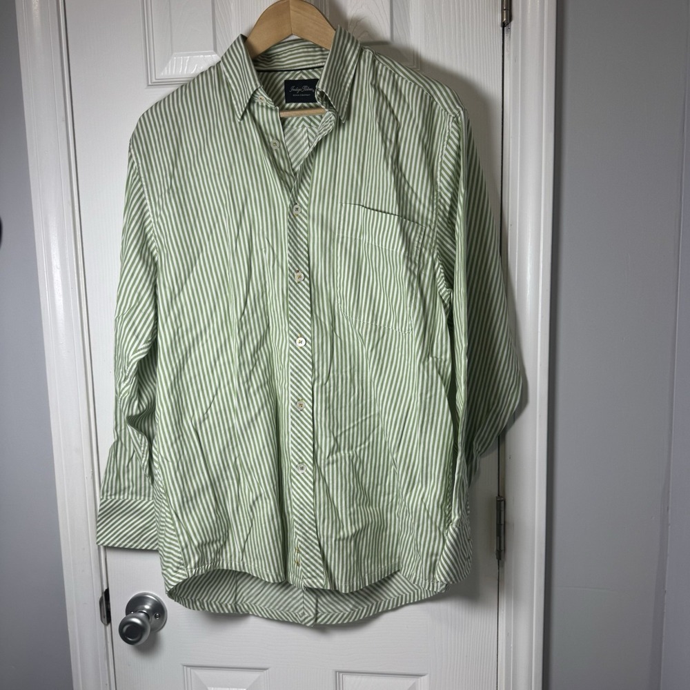 Indigo Palms Denim Co Mens Long‎ Sleeve Button Up Shirt Green Size M